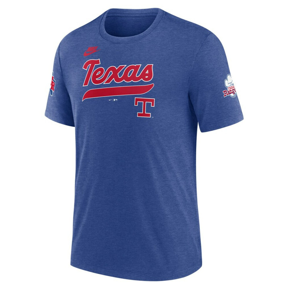 Texas Rangers Nike Cooperstown Collection Eras Tri-Blend T-Shirt - MLB T-shirts