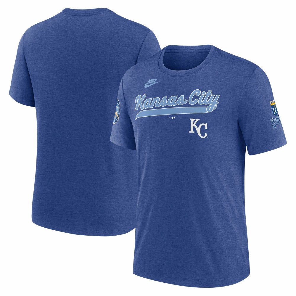 Kansas City Royals Nike Cooperstown Collection Eras Tri-Blend T-Shirt - MLB T-shirts