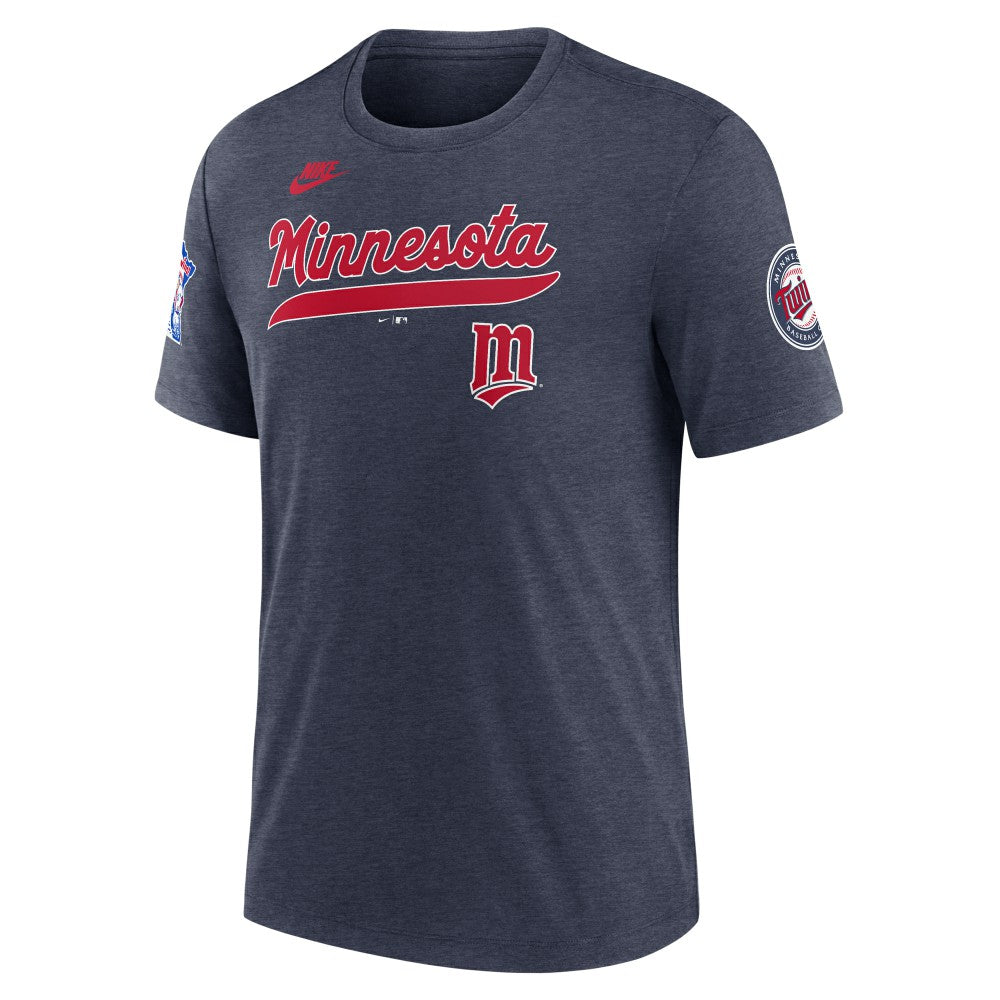 Minnesota Twins Nike Cooperstown Collection Eras Tri-Blend T-Shirt - MLB T-shirts