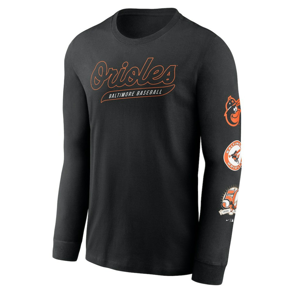 Baltimore Orioles Nike Cooperstown Collection Knockout Long Sleeve T-Shirt - MLB T-shirts