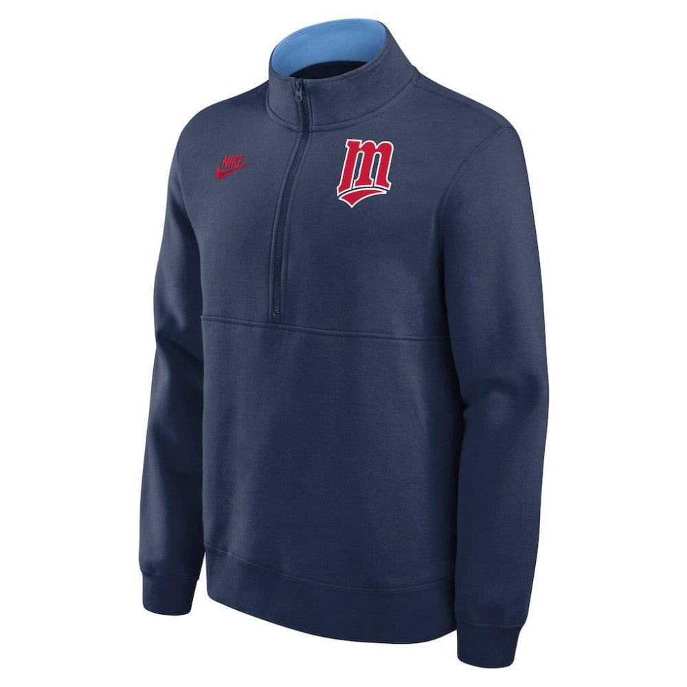 Minnesota Twins Nike Cooperstown Collection Fleece Half-Zip Pullover - MLB Pullover