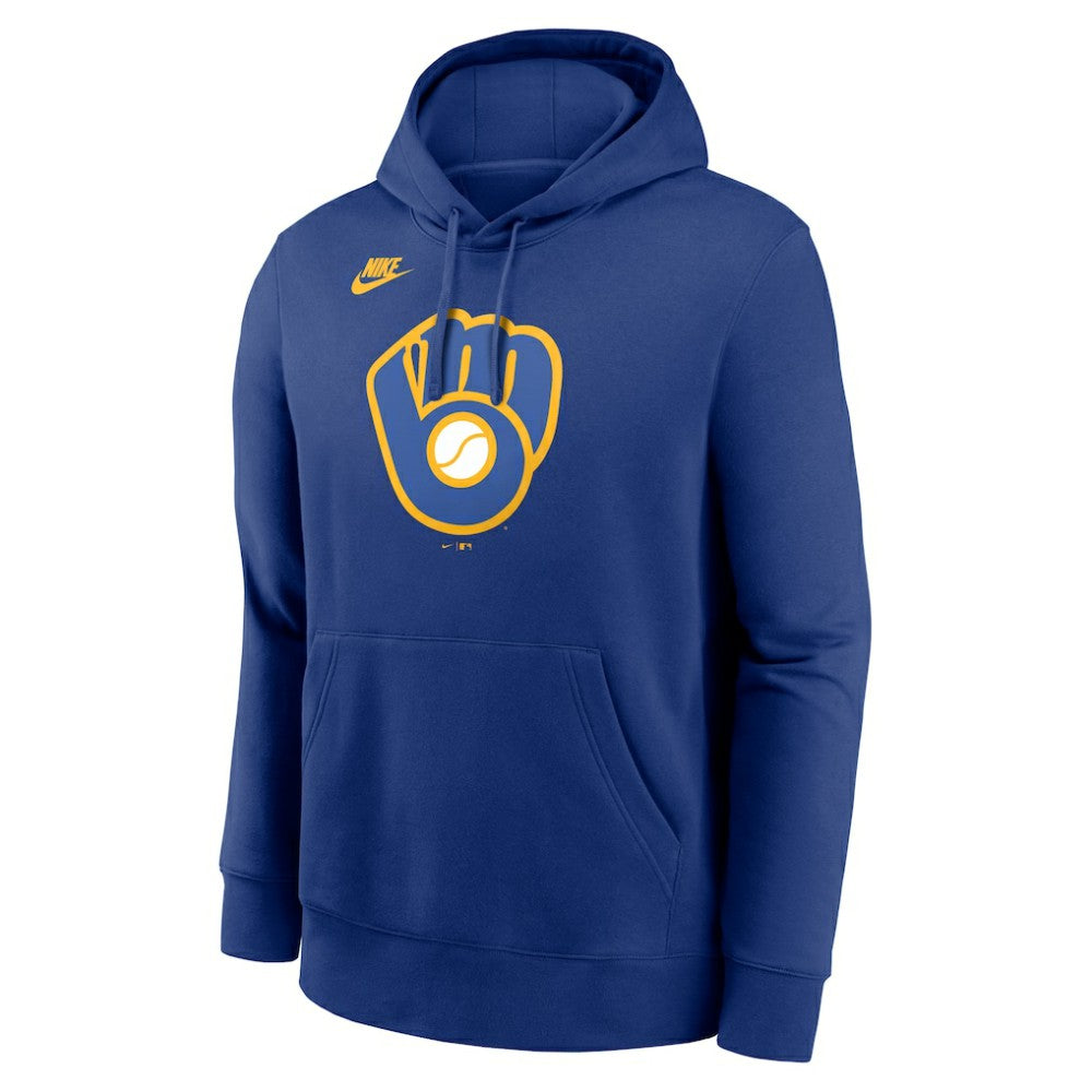 Milwaukee Brewers Nike Cooperstown Collection Logo Club Hoodie - MLB Hoodies