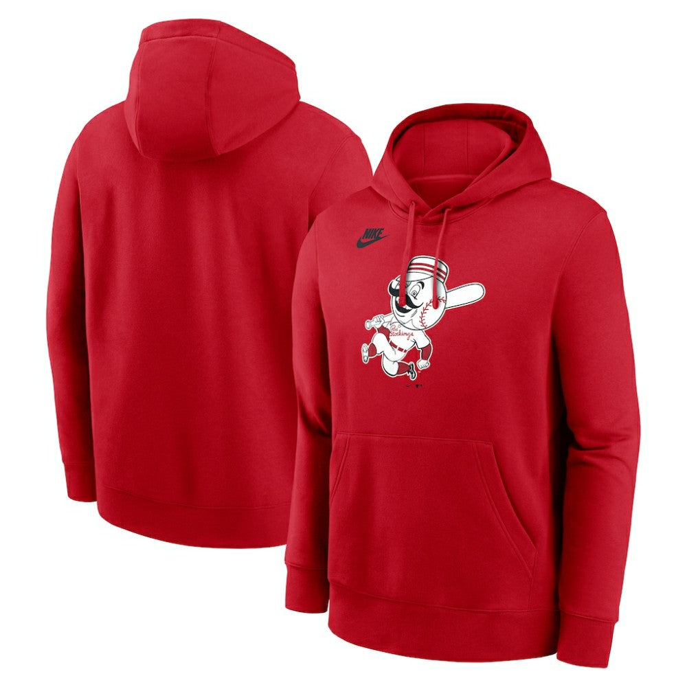 Cincinnati Reds Nike Cooperstown Collection Logo Club Hoodie - MLB Hoodies