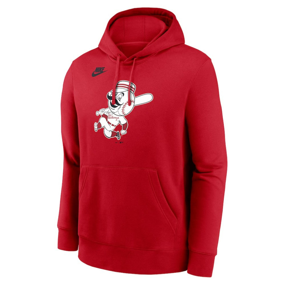 Cincinnati Reds Nike Cooperstown Collection Logo Club Hoodie - MLB Hoodies