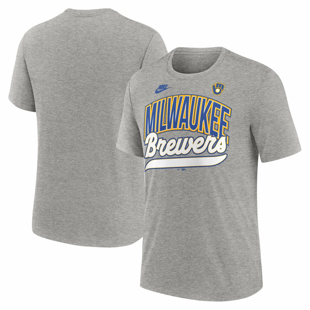 Milwaukee Brewers Nike Cooperstown Collection Retro Tri-Blend T-Shirt - MLB T-shirts