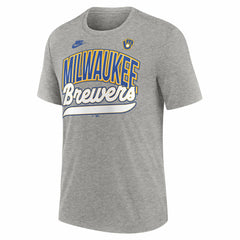 Milwaukee Brewers Nike Cooperstown Collection Retro Tri-Blend T-Shirt - MLB T-shirts