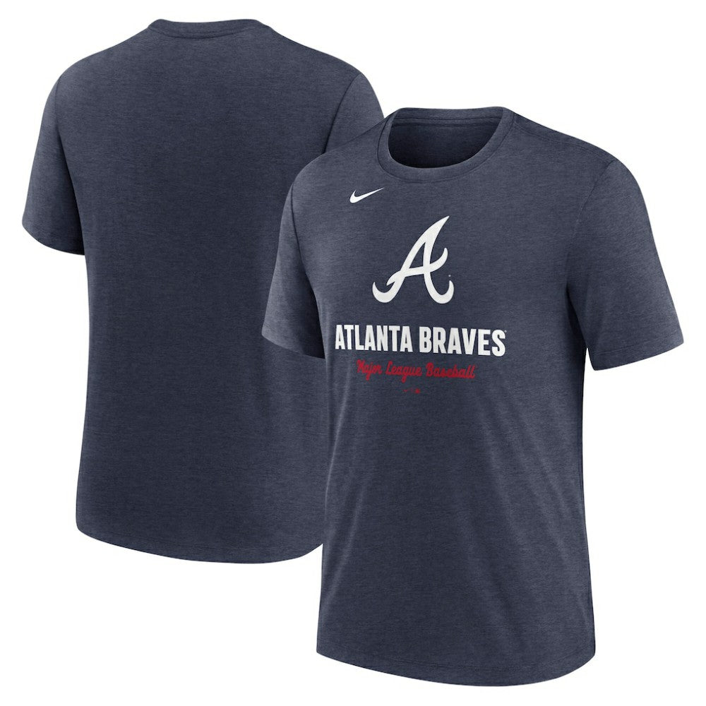 Atlanta Braves Nike Logo Tri-Blend T-Shirt - MLB T-shirts