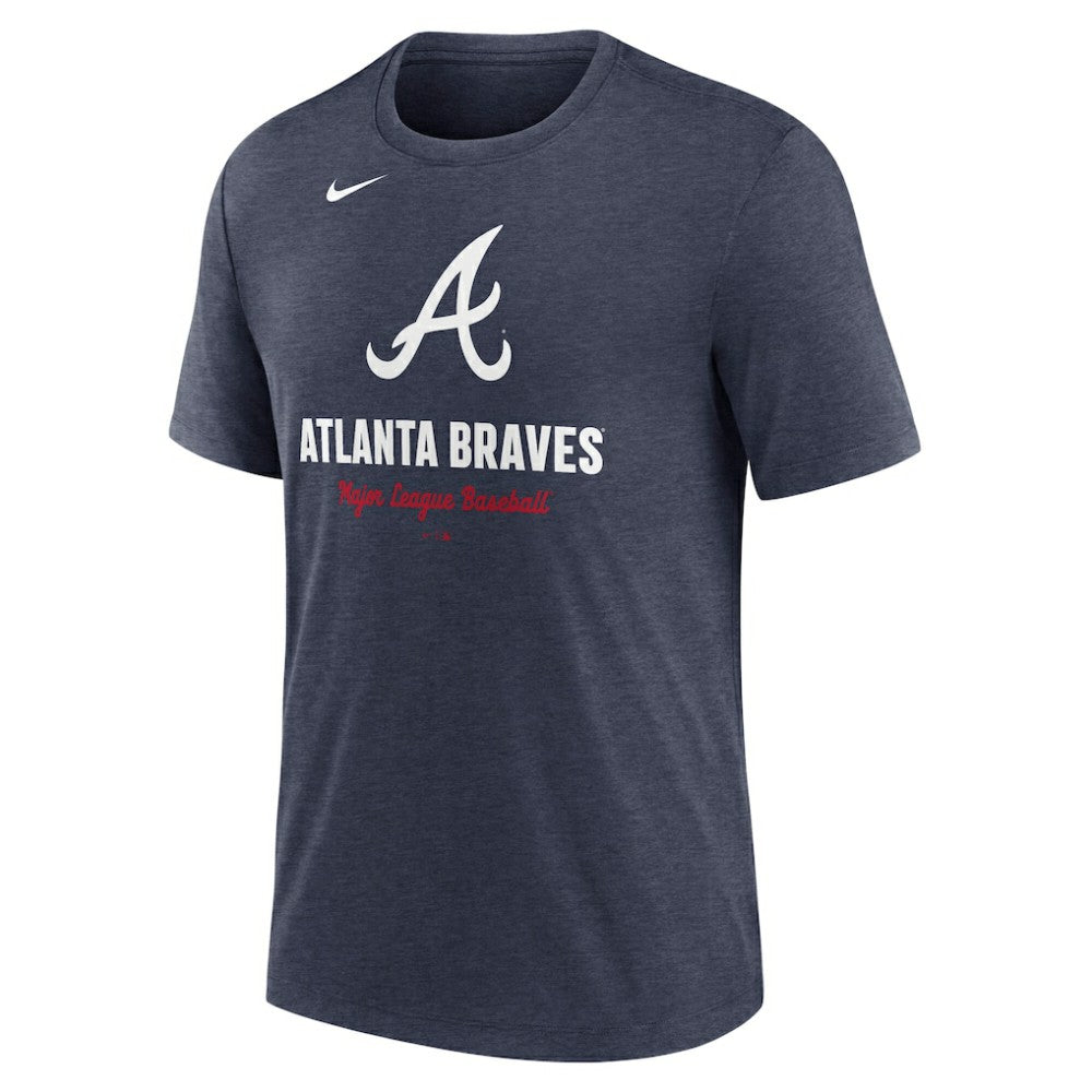 Atlanta Braves Nike Logo Tri-Blend T-Shirt - MLB T-shirts