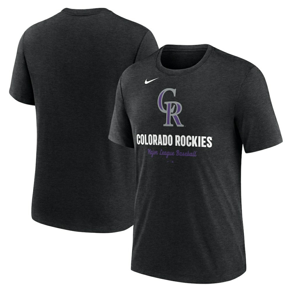 Colorado Rockies Nike Logo Tri-Blend T-Shirt - MLB T-shirts