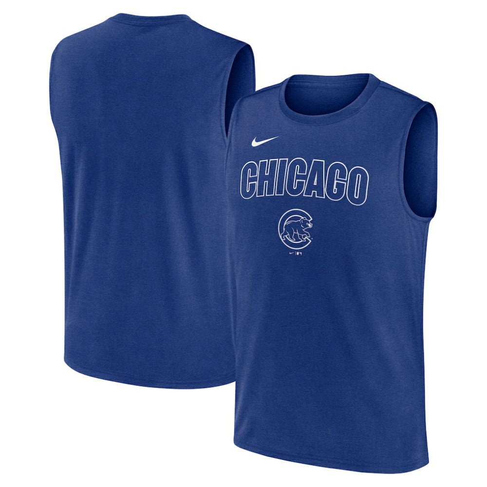 Chicago Cubs Nike Knockout Dri-FIT Muscle Tank Top - MLB Tanks