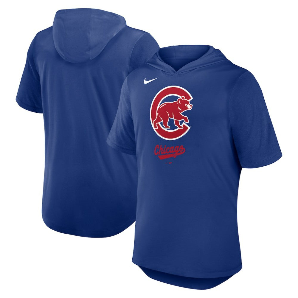 Chicago Cubs Nike Tri-Blend Hoodie T-Shirt - MLB Hoodies