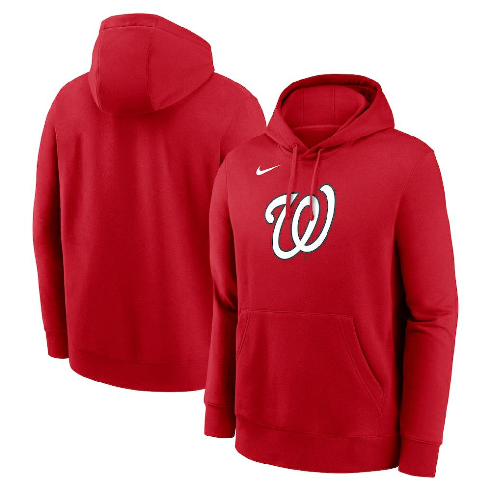 Washington Nationals Nike Logo Club Fleece Hoodie - MLB Hoodies