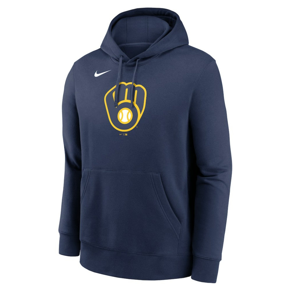 Milwaukee Brewers Nike Logo Club Fleece Hoodie - MLB Hoodies