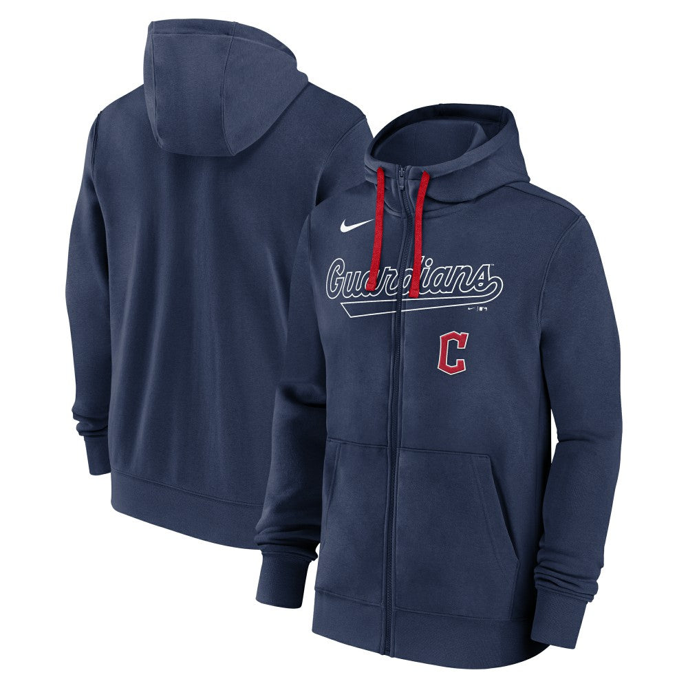Cleveland Guardians Nike Knockout Script Full-Zip Hoodie - MLB Hoodies