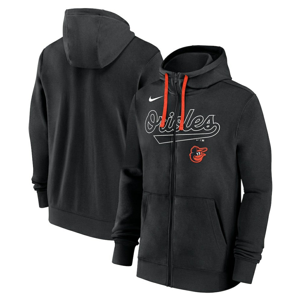 Baltimore Orioles Nike Knockout Script Full-Zip Hoodie - MLB Hoodies