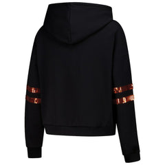Cincinnati Bengals Cuce Women's Cropped Sequins Pullover Hoodie | NFL Sale