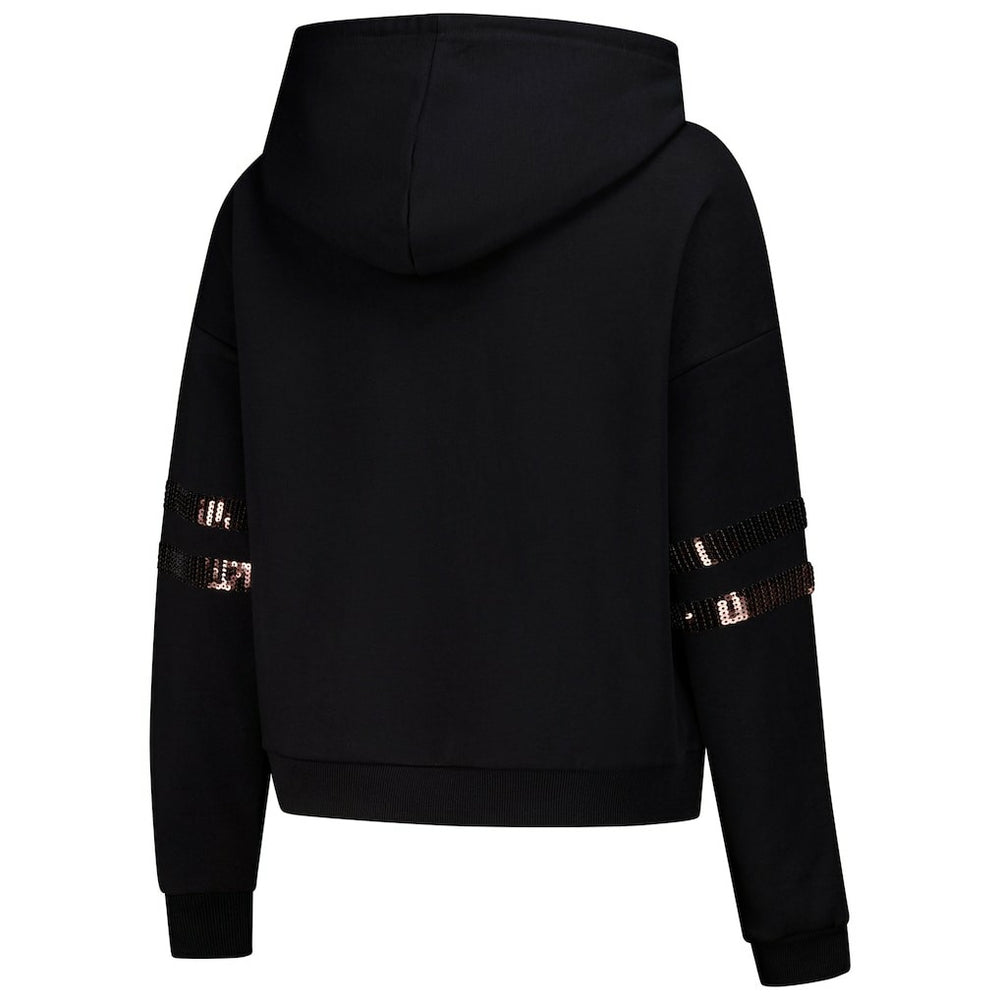 Cleveland Browns Cuce Women's Cropped Sequins Pullover Hoodie | NFL On sale