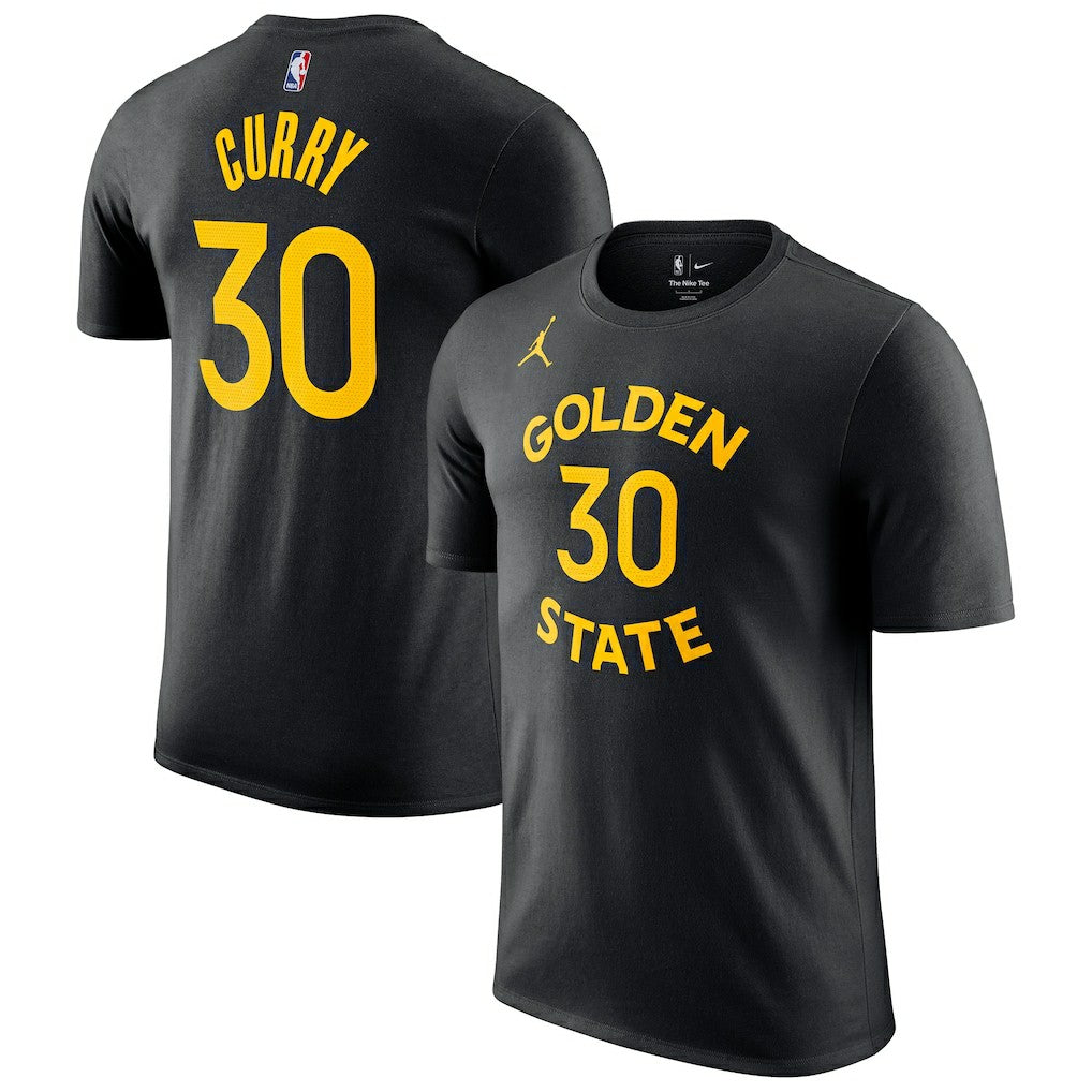 Black Stephen Curry Golden State Warriors Jordan Brand Statement Edition Name & Number T-Shirt sale | NBA
