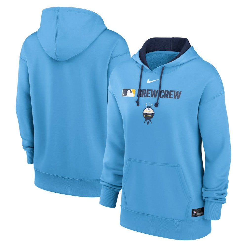 Milwaukee Brewers Nike Women's City Connect Authentic Collection Therma-FIT Hoodie - MLB Hoodies