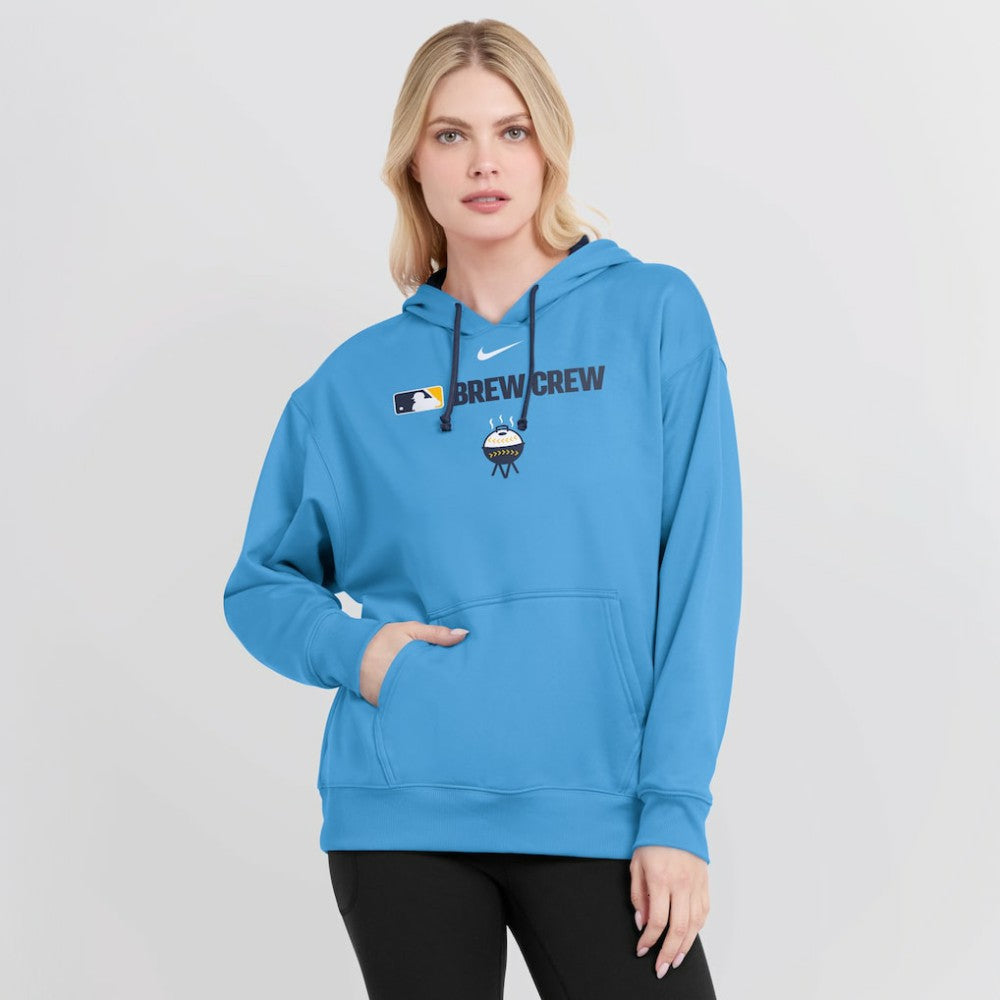Milwaukee Brewers Nike Women's City Connect Authentic Collection Therma-FIT Hoodie - MLB Hoodies