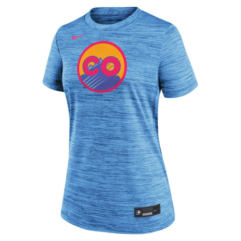 Colorado Rockies Nike Women's 2025 City Connect Authentic Collection Velocity Dri-FIT T-Shirt - MLB T-shirts