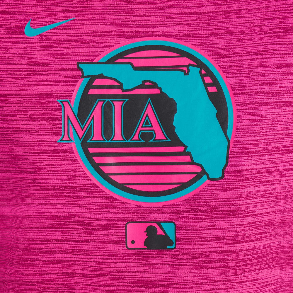 Miami Marlins Nike Women's 2025 City Connect Authentic Collection Velocity Dri-FIT T-Shirt - MLB T-shirts
