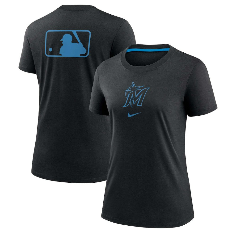 Miami Marlins Nike Women's Authentic Collection Early Work Tri-Blend T-Shirt - MLB T-shirts