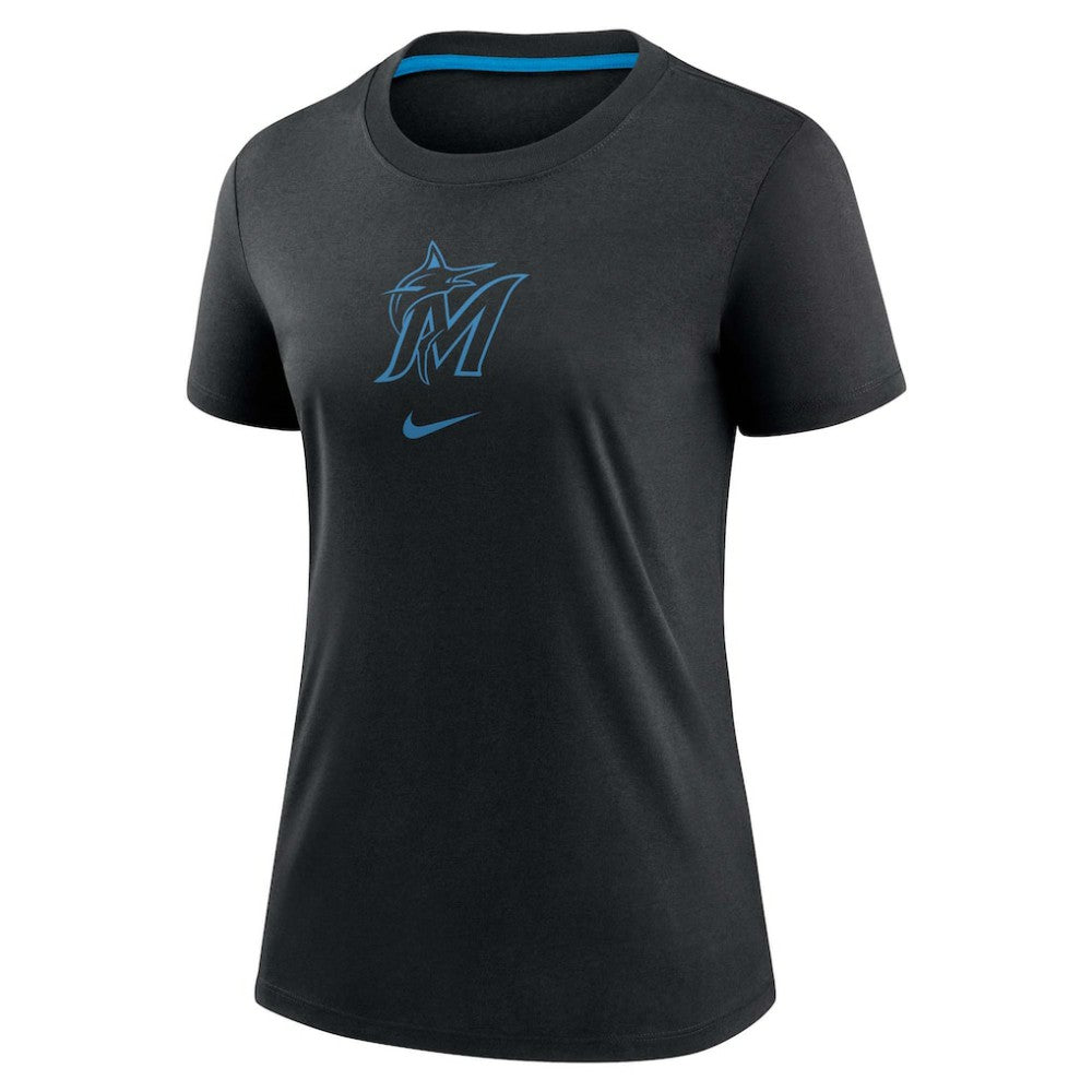 Miami Marlins Nike Women's Authentic Collection Early Work Tri-Blend T-Shirt - MLB T-shirts