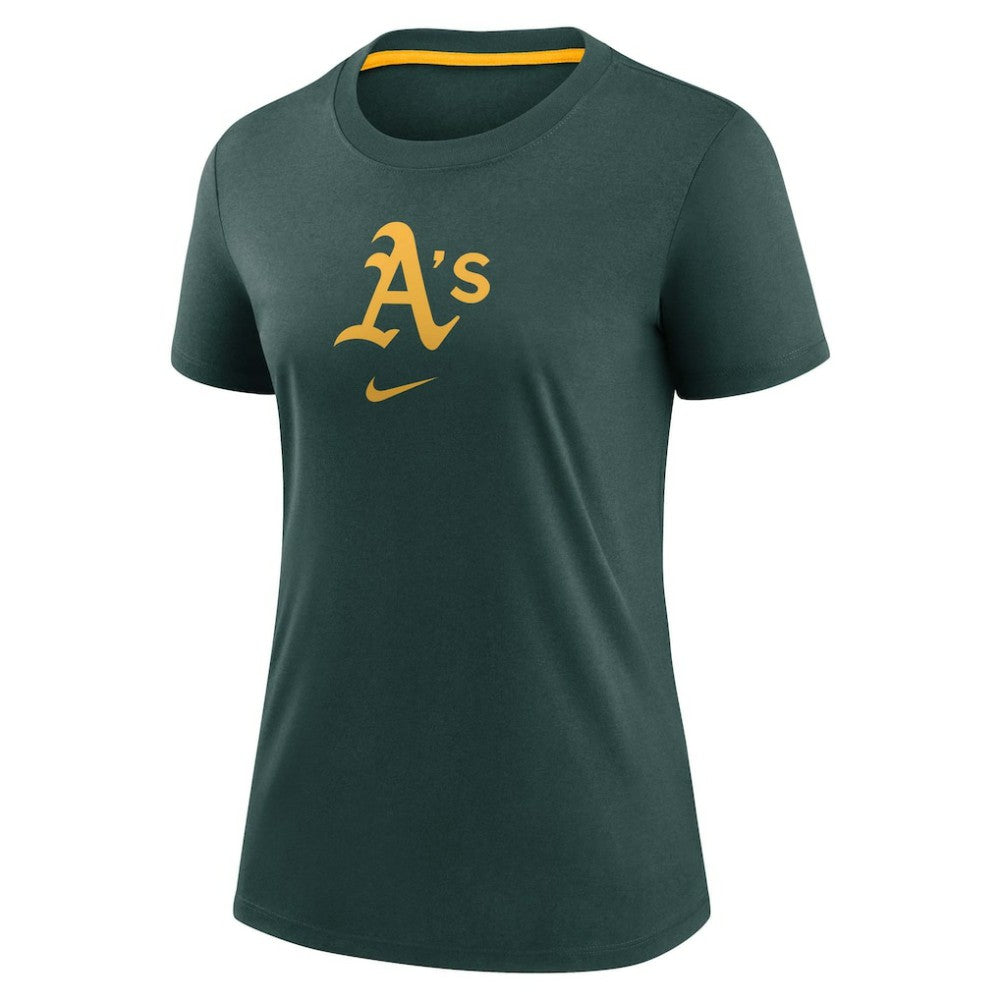 Athletics Nike Women's Authentic Collection Early Work Tri-Blend T-Shirt - MLB T-shirts