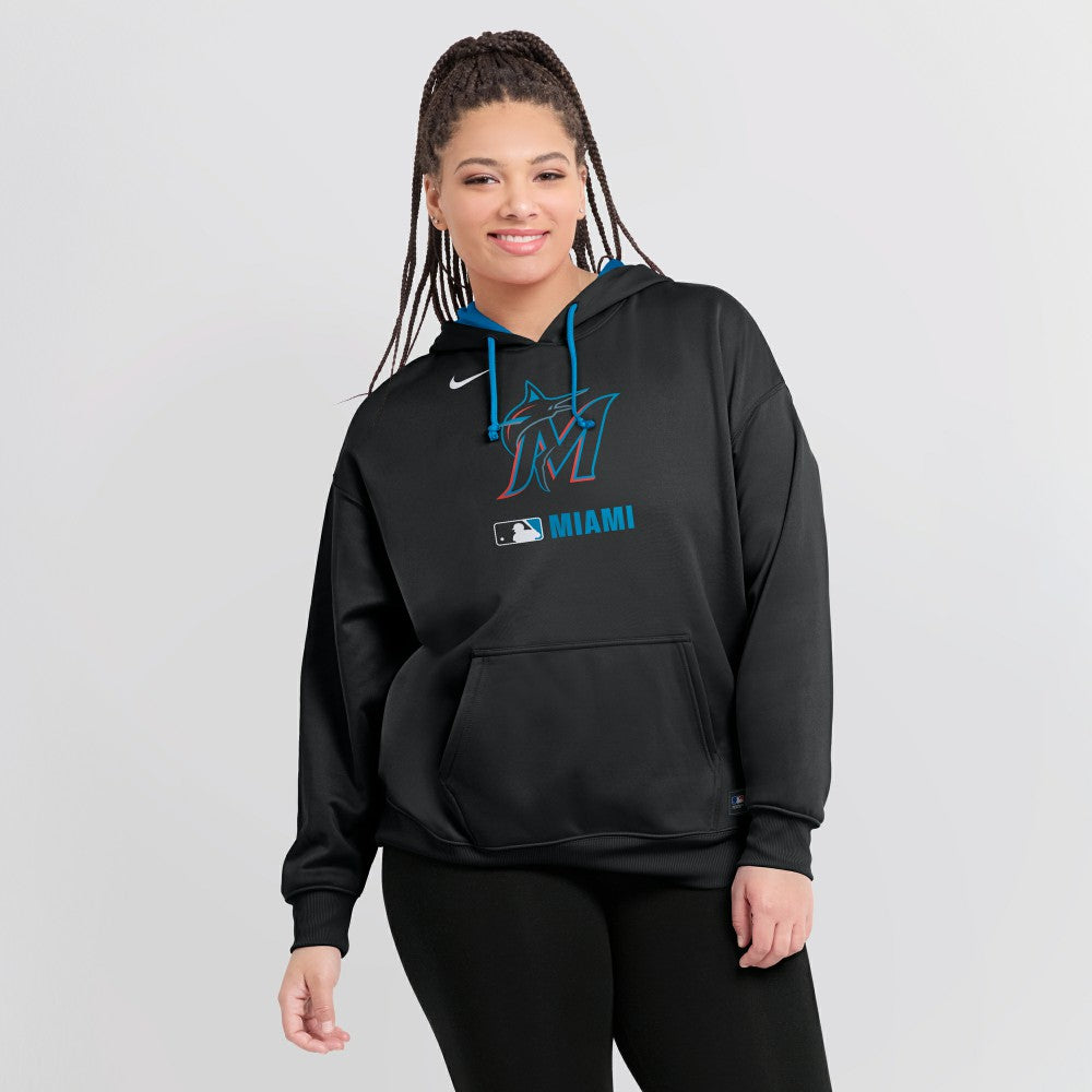 Miami Marlins Nike Women's Authentic Collection Therma-FIT Hoodie - MLB Hoodies