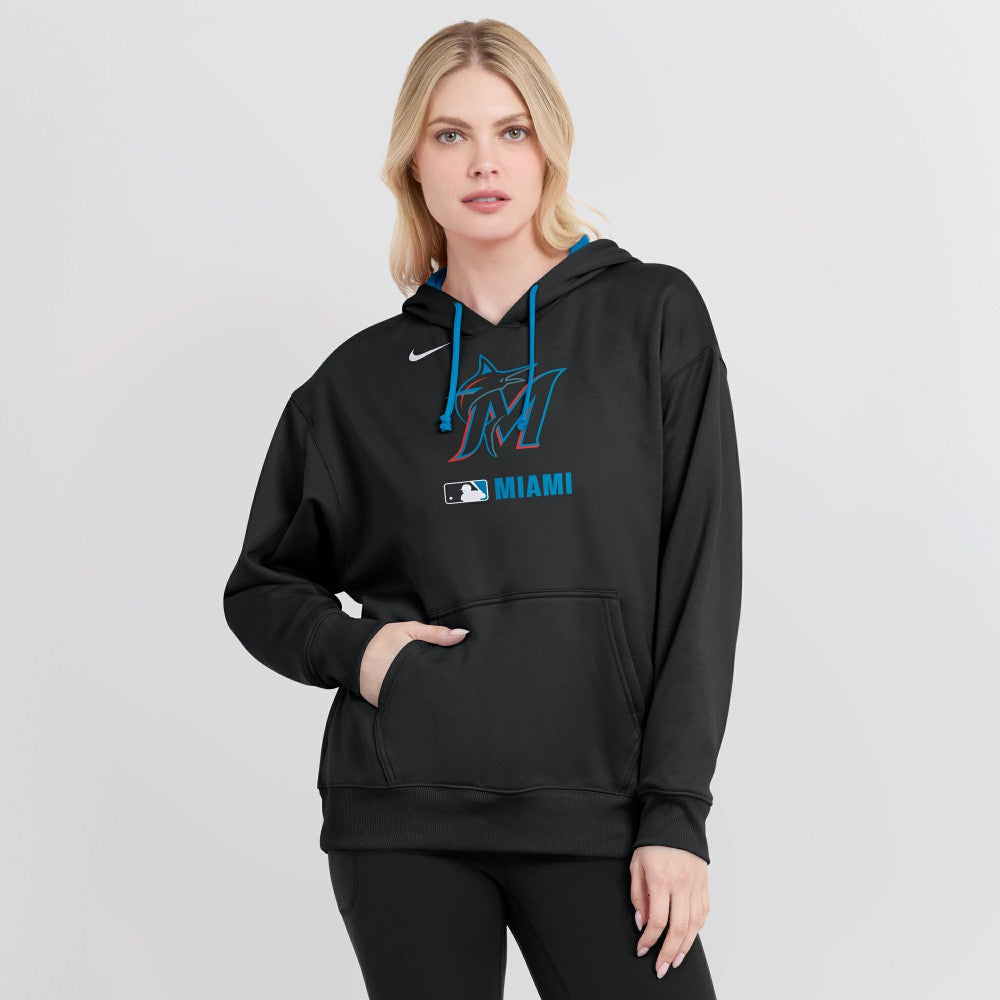 Miami Marlins Nike Women's Authentic Collection Therma-FIT Hoodie - MLB Hoodies