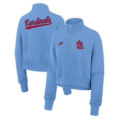 St. Louis Cardinals Nike Women's Cooperstown Collection Phoenix Fleece Half-Zip Sweatshirt - MLB Sweatshirts