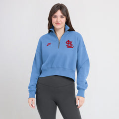 St. Louis Cardinals Nike Women's Cooperstown Collection Phoenix Fleece Half-Zip Sweatshirt - MLB Sweatshirts