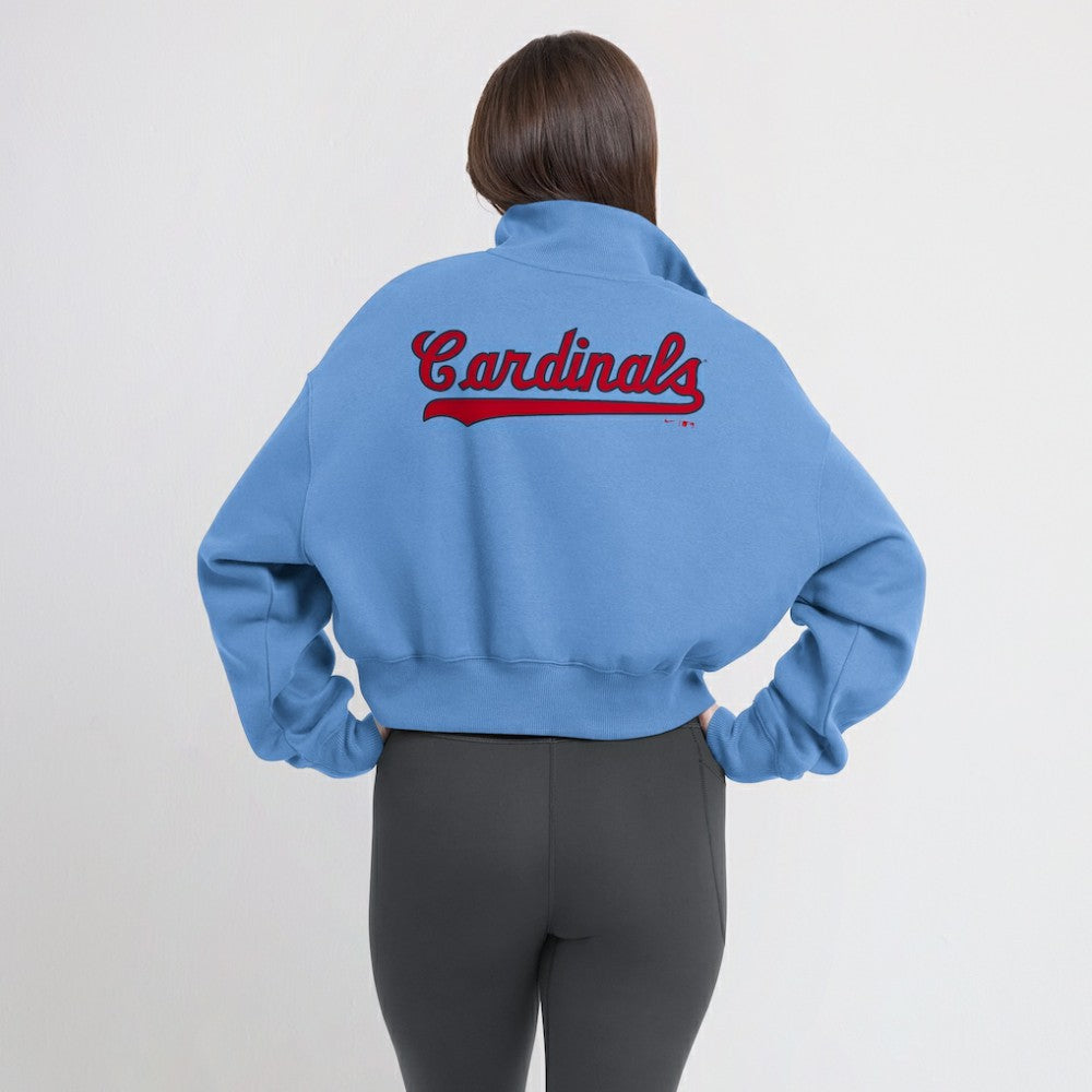 St. Louis Cardinals Nike Women's Cooperstown Collection Phoenix Fleece Half-Zip Sweatshirt - MLB Sweatshirts