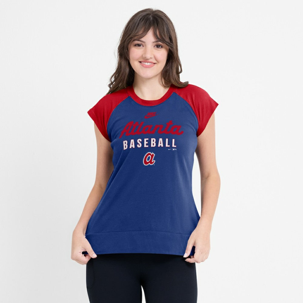 Atlanta Braves Nike Women's Cooperstown Collection Raglan Dri-FIT T-Shirt - MLB T-shirts