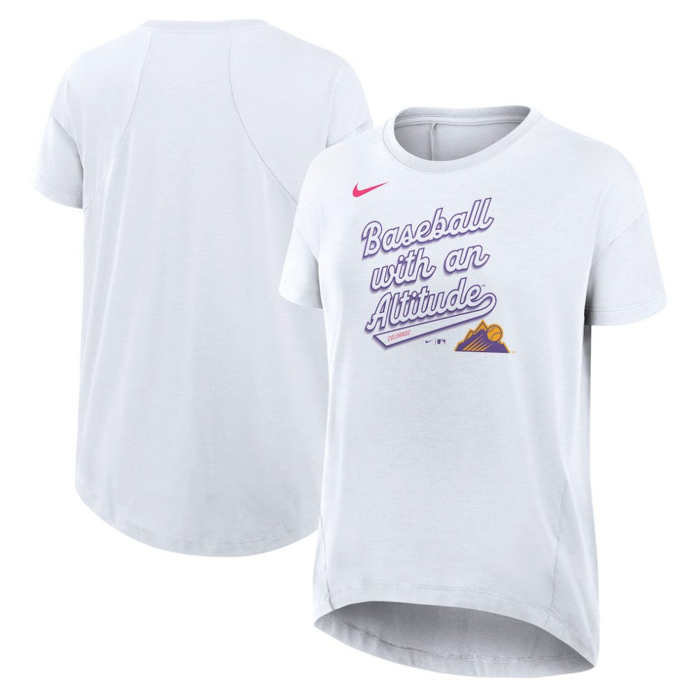 Colorado Rockies Nike Women's 2025 City Connect Flowy Fashion Tri-Blend Dri-FIT T-Shirt - MLB T-shirts