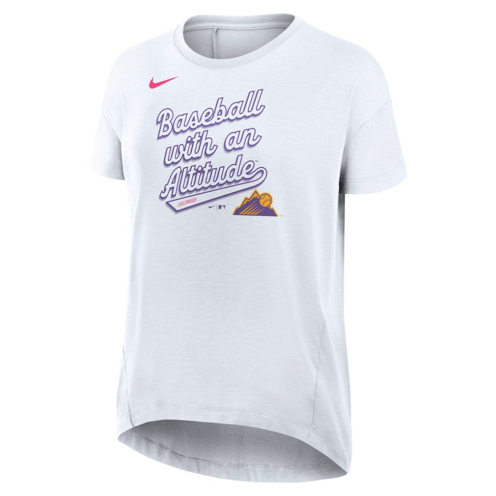 Colorado Rockies Nike Women's 2025 City Connect Flowy Fashion Tri-Blend Dri-FIT T-Shirt - MLB T-shirts