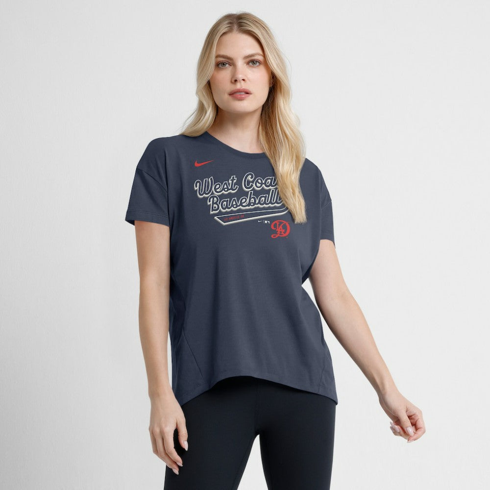 Los Angeles Dodgers Nike Women's 2025 City Connect Flowy Fashion Tri-Blend Dri-FIT T-Shirt - MLB T-shirts