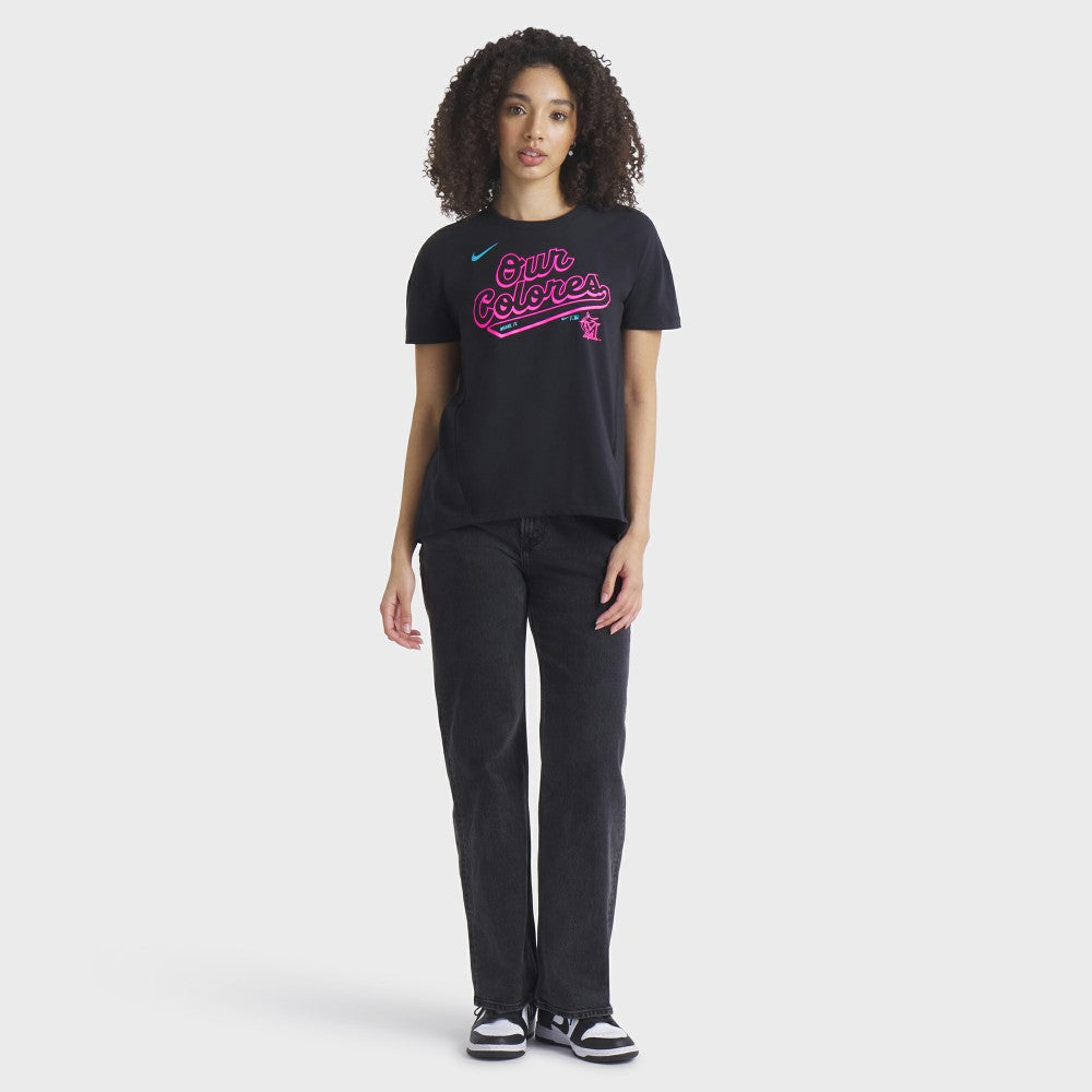 Miami Marlins Nike Women's 2025 City Connect Flowy Fashion Tri-Blend Dri-FIT T-Shirt - MLB T-shirts