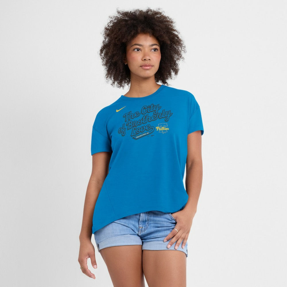 Philadelphia Phillies Nike Women's 2025 City Connect Flowy Fashion Tri-Blend Dri-FIT T-Shirt - MLB T-shirts