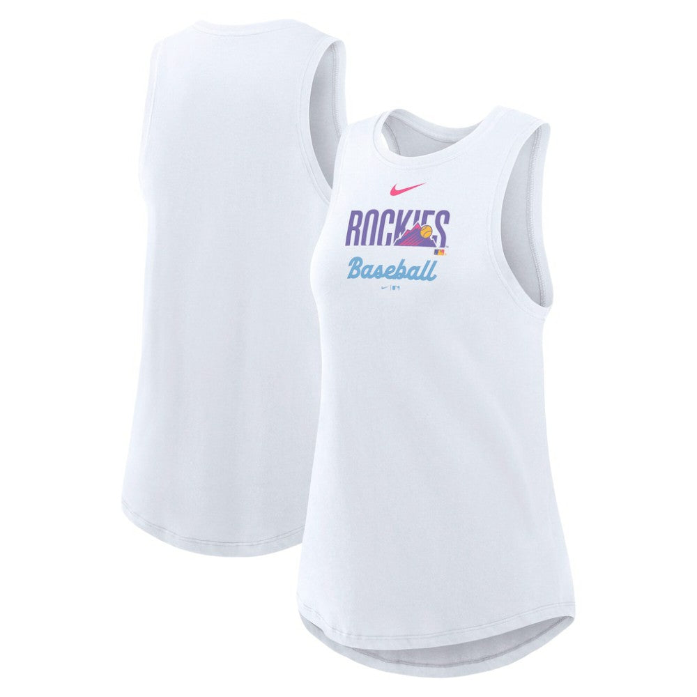 Colorado Rockies Nike Women's City Connect Tricode High Neck Dri-FIT Tank Top - MLB Tanks