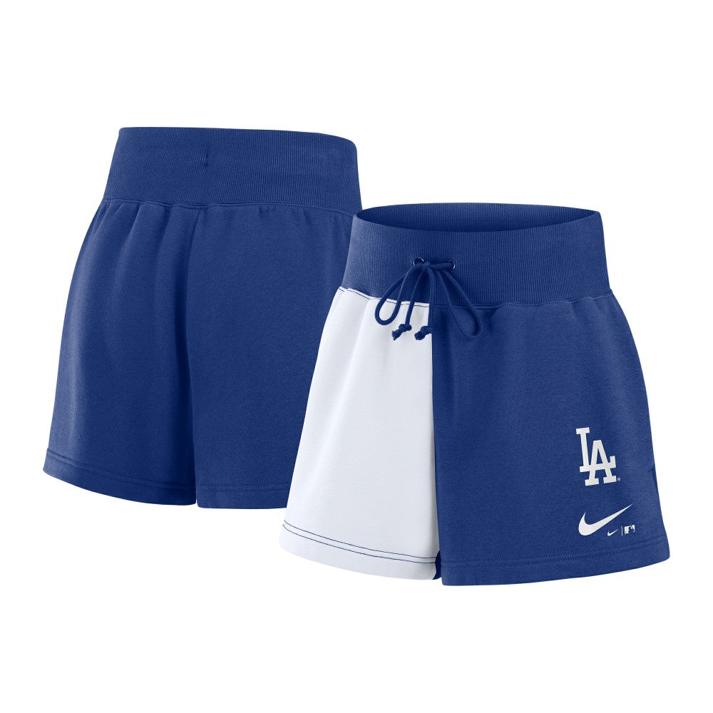 Los Angeles Dodgers Nike Women's Color-Block Phoenix Fleece Lounge Shorts - MLB Shorts
