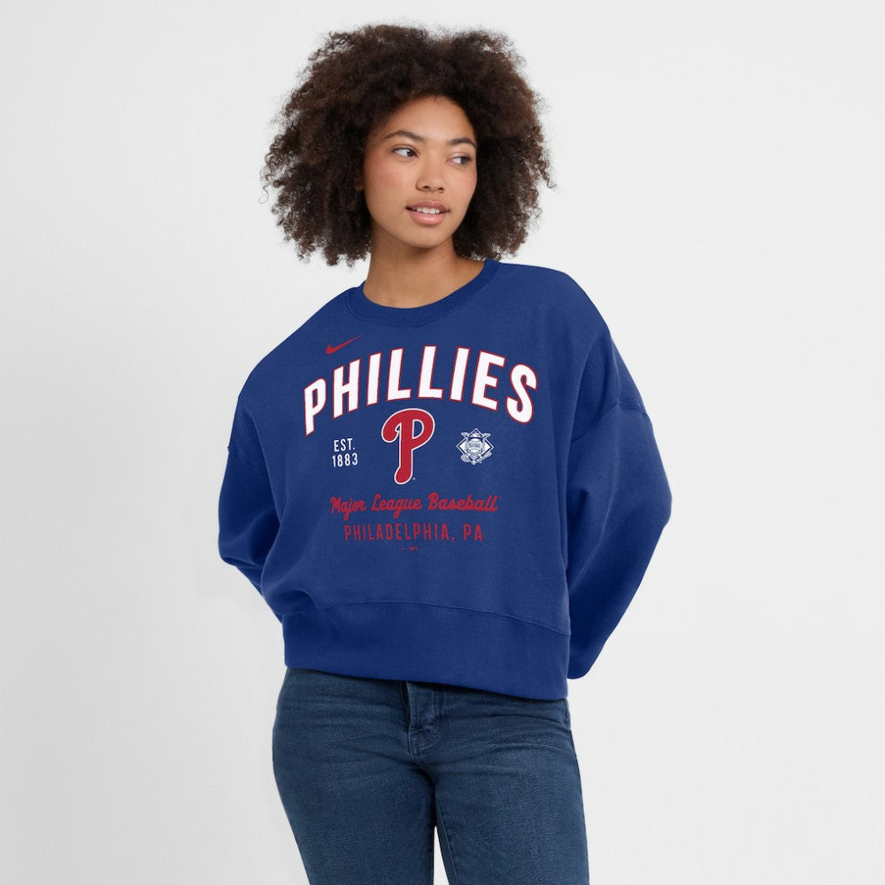 Philadelphia Phillies Nike Women's Oversized High Hip Pullover Sweatshirt - MLB Pullover
