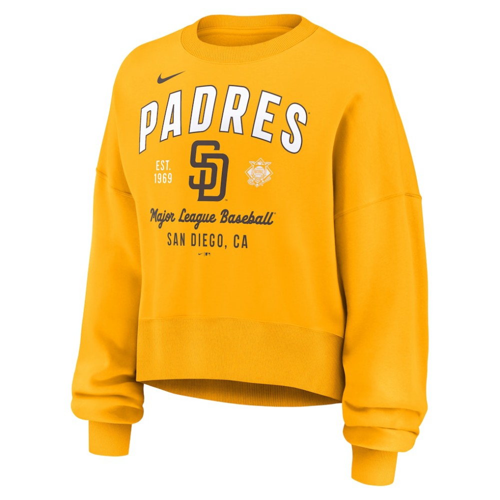 San Diego Padres Nike Women's Oversized High Hip Pullover Sweatshirt - MLB Pullover