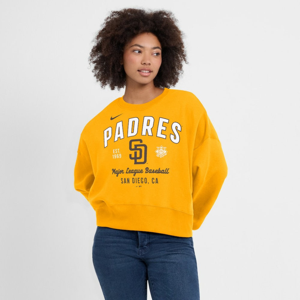 San Diego Padres Nike Women's Oversized High Hip Pullover Sweatshirt - MLB Pullover