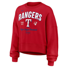 Texas Rangers Nike Women's Oversized High Hip Pullover Sweatshirt - MLB Pullover