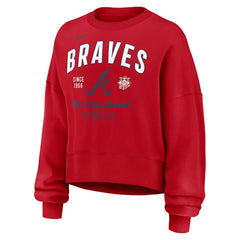 Atlanta Braves Nike Women's Oversized High Hip Pullover Sweatshirt - MLB Pullover
