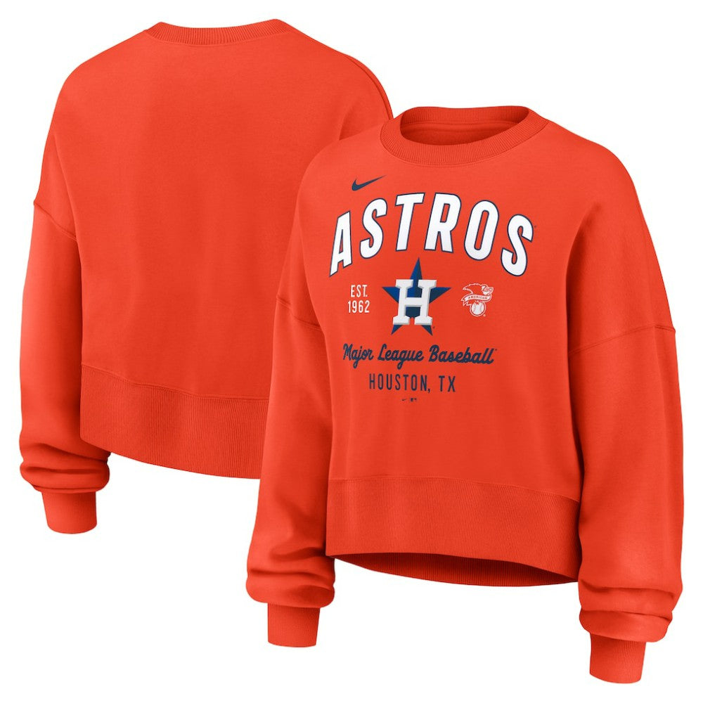 Houston Astros Nike Women's Oversized High Hip Pullover Sweatshirt - MLB Pullover
