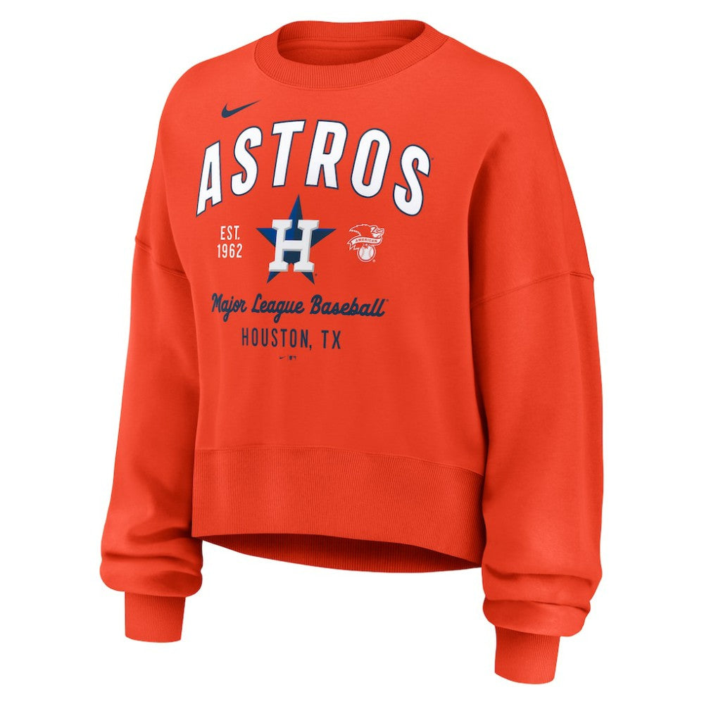 Houston Astros Nike Women's Oversized High Hip Pullover Sweatshirt - MLB Pullover