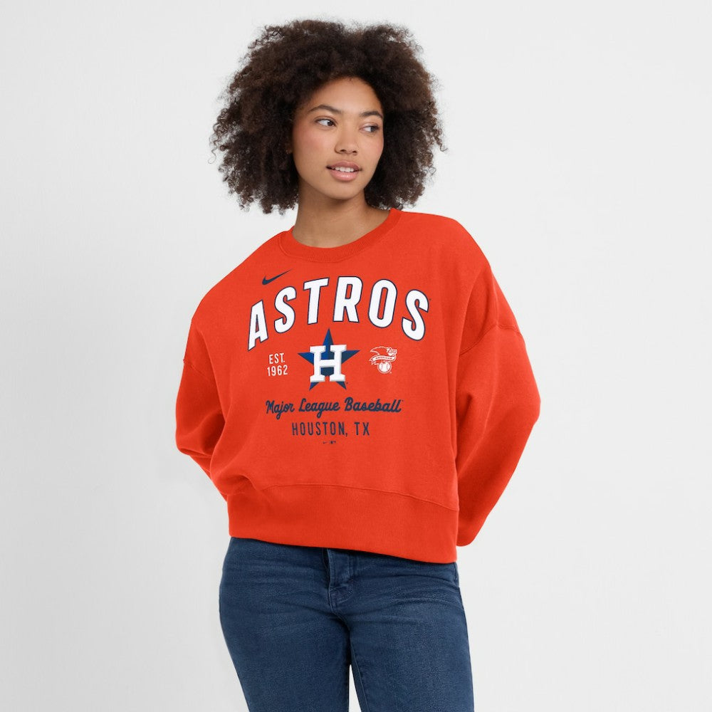Houston Astros Nike Women's Oversized High Hip Pullover Sweatshirt - MLB Pullover